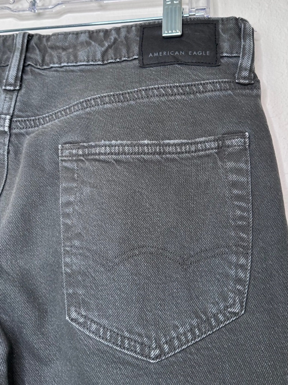 American Eagle Slim Straight Men's Jean, Stone Gray, Size 32 x 30 - Picture 8 of 11